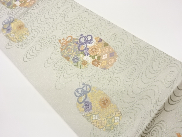 JAPANESE FUKURO OBI / WOVEN FLOWERS